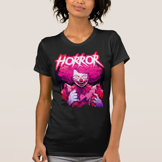Horror Clown Rosa T Shirt (Framsida)