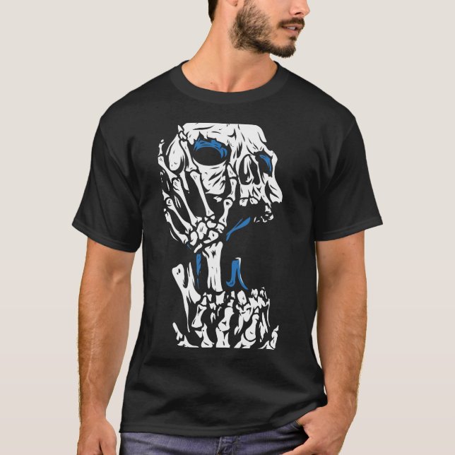 Horror creepy skull t shirt (Framsida)