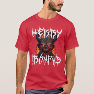 Horror Dmoneufel Frau Kramperl Outfit Maske Merry T Shirt
