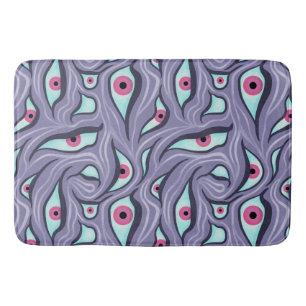 Horror Evil Öga Lila Pastel Goth Badrumsmatta