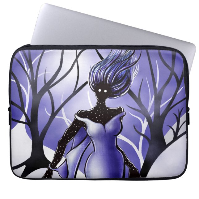 Horror Fantasy Art Witch Laptop Fodral (Framsidan)