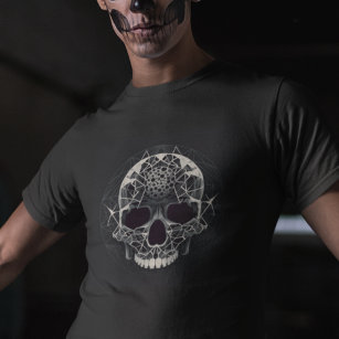 Horror Goth Skull - Abstrakt Orbit Hororscope Skul T Shirt