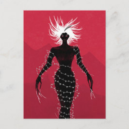 Horror Gothic Macabre Creepy Demon Woman Vykort