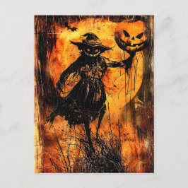 Horror Halloween Jack o lantern-taloky Season Vykort