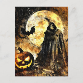 Horror Halloween Jack o lantern-taloky Season Vykort