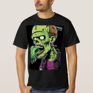 Horror Halloween Zombie: Frankensteins Pizza T Shirt