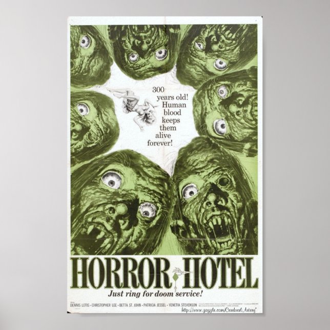 "Horror Hotel" eller "City of the Dead" Movie Post Poster (Framsidan)