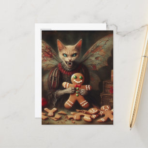 Horror jul Vampire Fairy Kattunge Gingerbröd Vykort