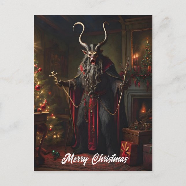 Horror Krampus jul Helg Vykort (Framsida)