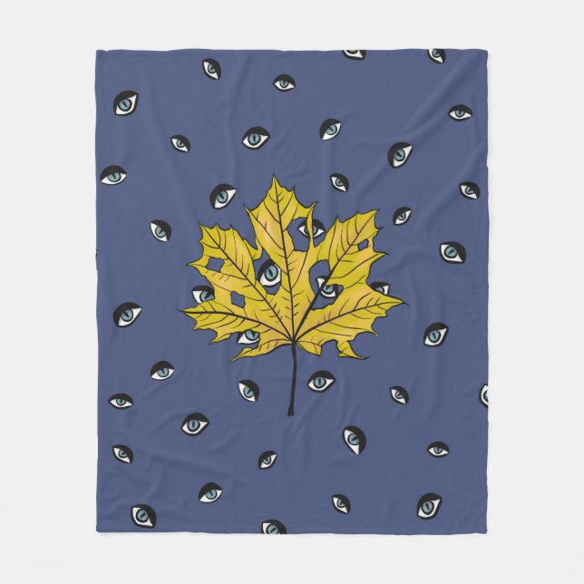 Horror Löv Creepy Botanical Art Fleecefilt (Framsidan)