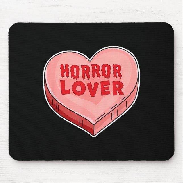 Horror Lover Candy Heart Valentines Day Halloween  Musmatta (Framsidan)