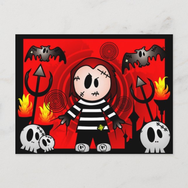 Horror Monster 5 Vykort (Framsida)