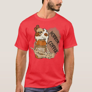 Horror Movie and Coffee Halloween Spooky Season Co T Shirt