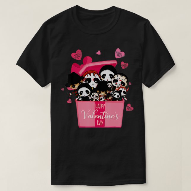 Horror Movie Character Chibi With Heart Love Valen T Shirt (Design framsida)