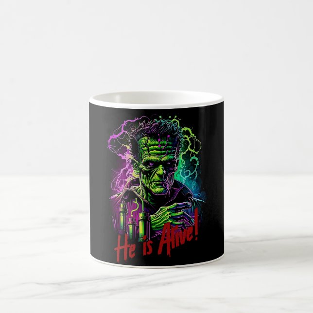 Horror Movie Frankenstein Monster, Halloween Kaffemugg (Center)