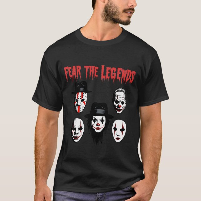 Horror Movie Legends Masks T Shirt (Framsida)