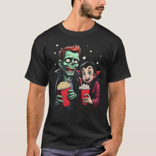 Horror Movie Marathon Spooky Snacks T Shirt