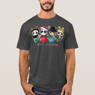 Horror Movie Merry Christmas Chibi Characters Cute T Shirt