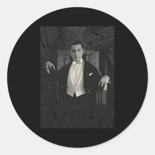 Horror Movie Monster Halloween Count Dracula Vampi Runt Klistermärke