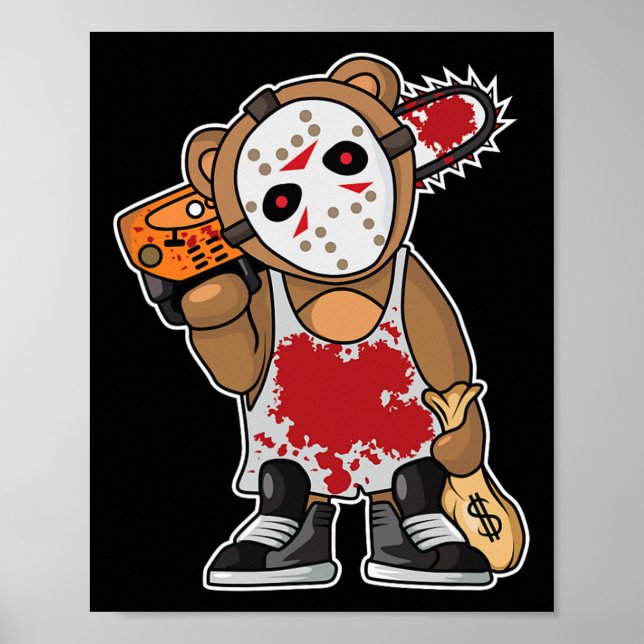 Horror Movie Monster Lazy Halloween Costume Funny Poster (Framsidan)
