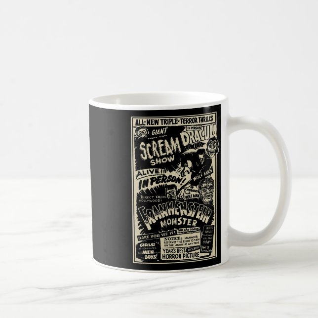 Horror Movie Monster Mummy Dracula WereWole Franke Kaffemugg (Höger)