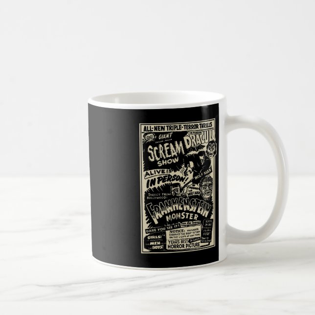 Horror Movie Monster Mummy Dracula WereWole Franke Kaffemugg (Höger)