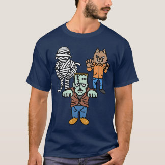 Horror Movie Monster Mummy Werewolf Frankenstein C T Shirt