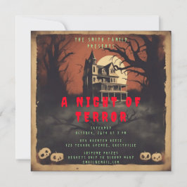 Horror Movie Poster inbjudan till Halloween fest