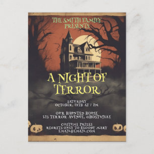 Horror Movie Poster inbjudan till Halloween fest
