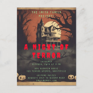 Horror Movie Poster inbjudan till Halloween fest