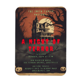 Horror Movie Poster inbjudan till Halloween fest Magnet