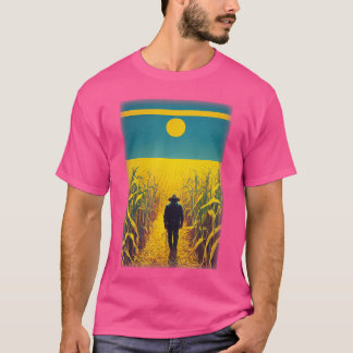 Horror Movie Poster Killer Corn Corn Fields Farm L T Shirt
