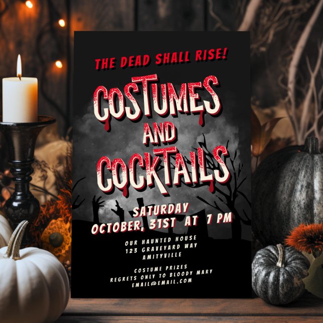 Horror Movie Poster Vuxen Halloween fest Inbjudan (Skapare uppladdad)