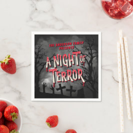 Horror Movie Poster Vuxen Halloween fest Inbjudan Pappersservett