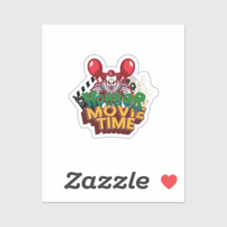 Horror Movie Time Clown Sticker Klistermärken