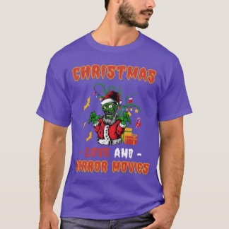 Horror Movie Zombie Creepy jultomten Kärlek re T Shirt