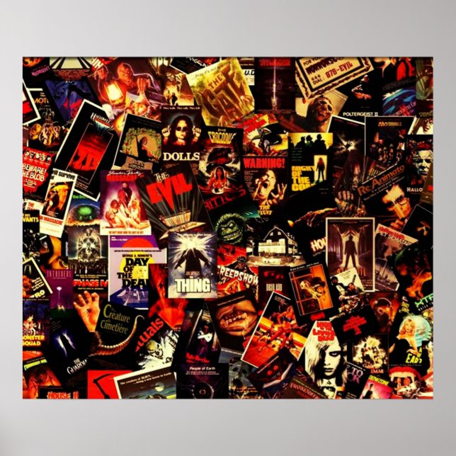 Horror Movies Collage Poster (Framsidan)