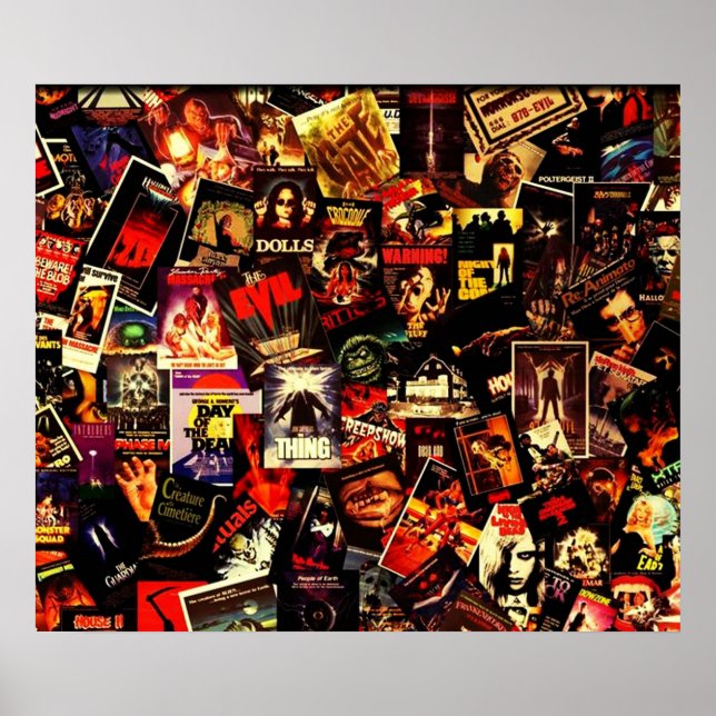 Horror Movies Collage Poster (Framsidan)