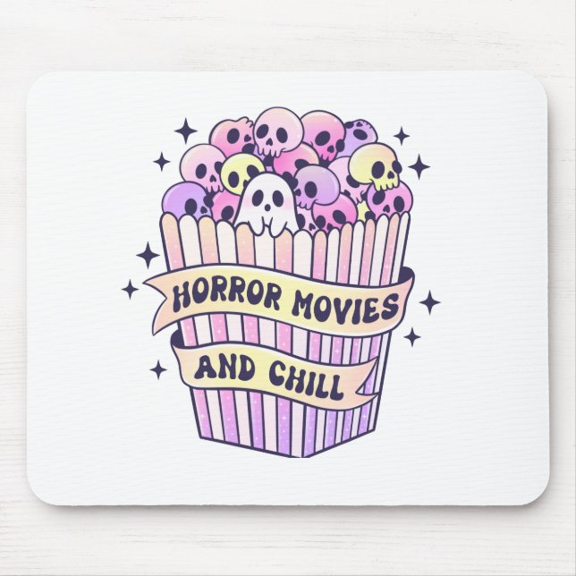 Horror Movies och Chill Cute Halloween Musmatta (Framsidan)