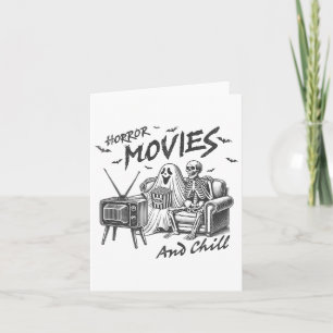 Horror Movies och Chill Halloween, klassat grafik Kort