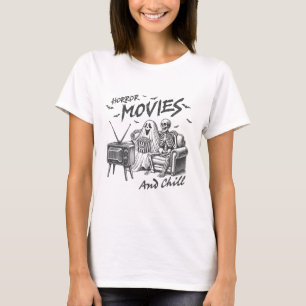 Horror Movies och Chill Halloween, klassat grafik T Shirt