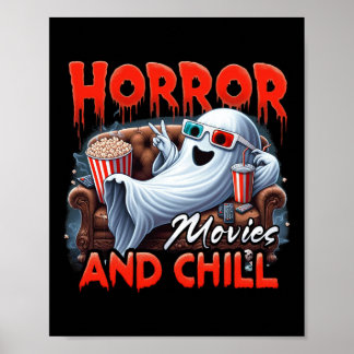 Horror Movies och Chill Spooky Ghost Movie Älskare Poster