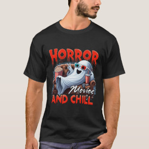 Horror Movies och Chill Spooky Ghost Movie Älskare T Shirt