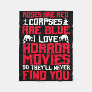 Horror Movies Thriller Halloween Fläkt Scary Film Fleecefilt