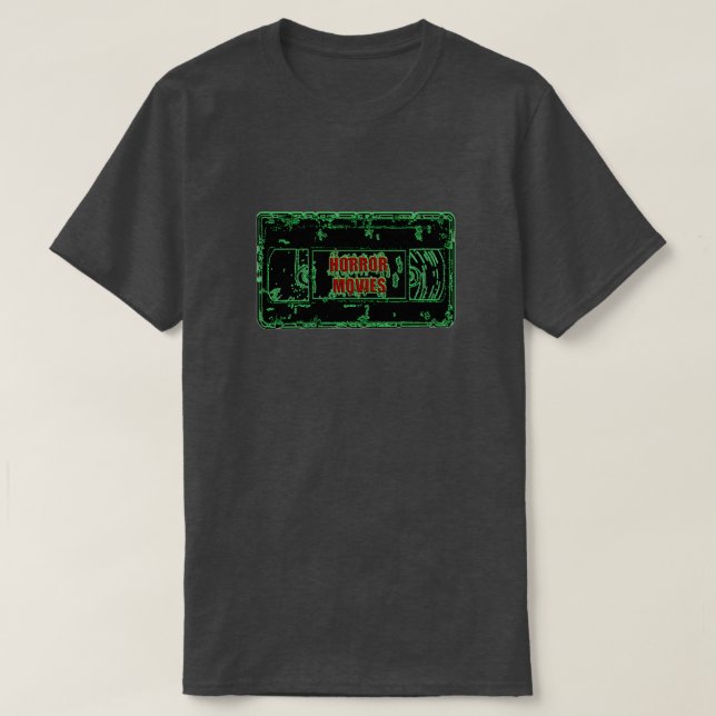Horror Movies - Video Cassette Neon Grönt T-shirt (Design framsida)