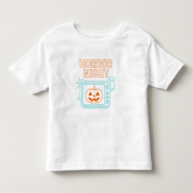 Horror Night Neon Halloween Clothes unisex T Shirt (Framsida)