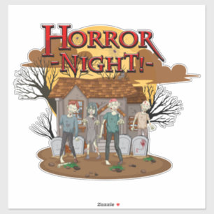 Horror Night Zombies Klistermärken