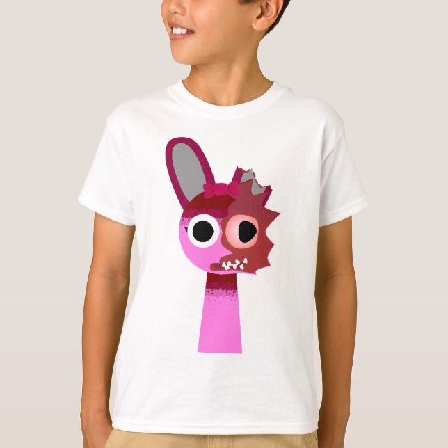 Horror Pinki from Sprunki Retake T Shirt (Framsida)