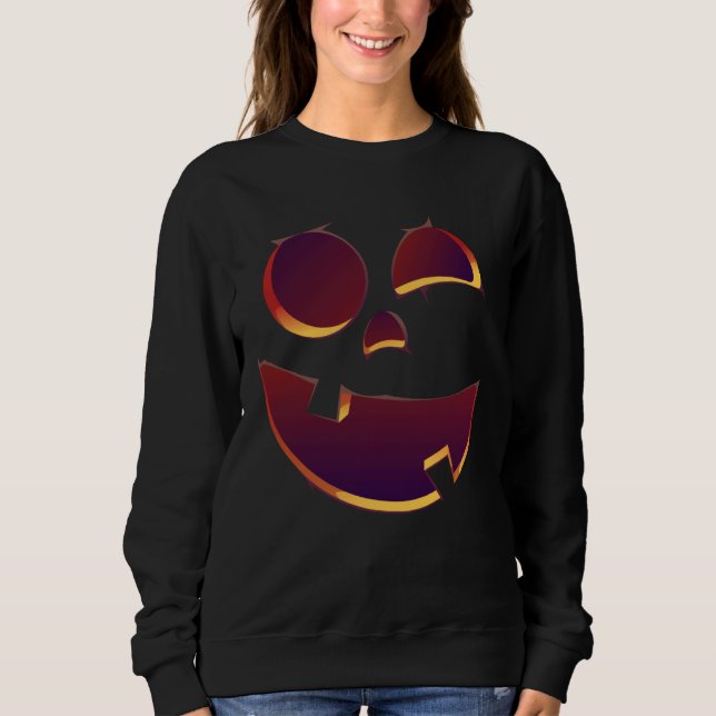 Horror Pumpkin Cute Kids Halloween Costume T Shirt (Framsida)