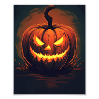 Horror Pumpkin Halloween Fototryck